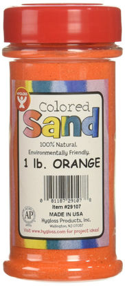 Picture of Hygloss Products Colored Play Sand - Assorted Colorful Craft Art Bucket O' Sand, Orange, 1 lb