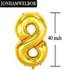 Picture of 18 Number Balloons Gold Big Giant Jumbo Number 18 Foil Mylar Balloons 18th Birthday Balloons 18 Anniversary Events Decorations Supplies for Boy Girl Women Men