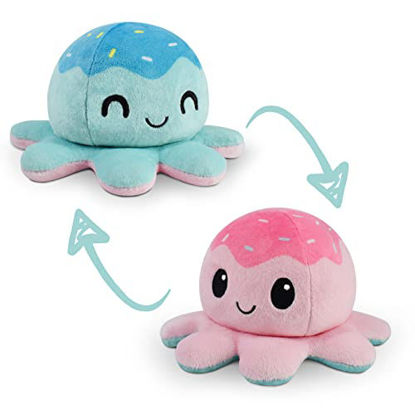 Picture of TeeTurtle - The Original Reversible Octopus Plushie - Ice Cream - Cute Sensory Fidget Stuffed Animals That Show Your Mood