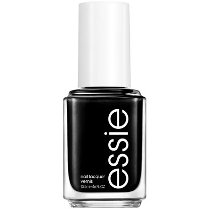 Picture of Essie Salon-Quality Nail Polish, 8-Free Vegan, Jet Black, Licorice, 0.46 fl oz