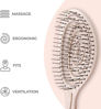 Picture of Ninabella Organic Detangling Hair Brush for Women, Men & Children - Does not Pull on Hair - Hair Straightening Brushes for Straight, Curly & Wet Hair - Unique Spiral Hairbrush