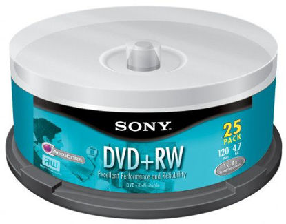 Picture of Sony 25DPW47RS2 DVD plus RW Re-Recordable DVD 25-Pack Spindle