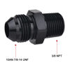 Picture of EVIL ENERGY 10AN Male Flare to 3/8" NPT Pipe Fitting Adapter Aluminum Straight Black 2PCS