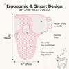 Picture of 3-Pack Organic Baby Swaddle Sleep Sacks -Ergonomic Blanket Wrap for Newborn 0-3 Months (Blossom)