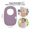 Picture of 8-Pack Organic Baby Bibs for Girls & Boys - Teething Baby Bibs for Boy, Girl - Newborn Bibs for Baby Girl, Boy (Mauve)