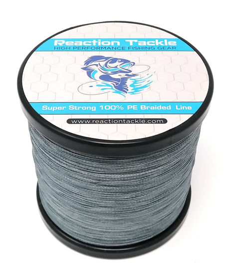 Picture of Reaction Tackle Braided Fishing Line Gray 50LB 1500yd