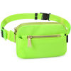 Picture of ZORFIN Fanny Packs for Women Men, Crossbody Fanny Pack, Belt Bag with Adjustable Strap, Fashion Waist Pack for Outdoors/Workout/Traveling/Casual/Running/Hiking/Cycling (Fluorescent Green)