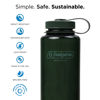 Picture of Nalgene Water Bottle Monochrome Collection - BPA Free Water Bottle Made from Recycled Materials - Reusable Water Bottle for Backpacking, Hiking, Gym - Shatterproof Water Bottle - 32 oz - Jade