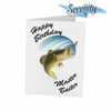 Picture of Funny Hilarious Birthday Cards For Dad Father Men | Happy Birtday | Congrats Graduate Gift Card | Fisherman Fisher Fish Bass Hook Novelty Gifts Outdoorsman | 5x7 with envelope