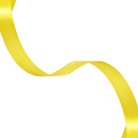 GetUSCart- Solid Color Yellow Satin Ribbon, 3/8 Inches x 25 Yards ...