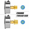 Picture of MEANLIN MEASURE -30~60Psi Stainless Steel 1/4" NPT 2.5" FACE DIAL Vacuum Pressure Gauge ，Center Back Mount