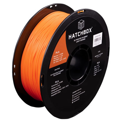 Picture of HATCHBOX 1.75mm Light Orange PLA 3D Printer Filament, 1 KG Spool, Dimensional Accuracy +/- 0.03 mm, 3D Printing Filament