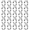 Picture of STEELSOFT Heavy Duty High Pressure 1-1/2"Hose Clamp Size#24, 32-50mm Adjustable Worm Gear Drive Stainless Steel Automotive Radiator Hose Clamps 1-1/2 inch 1.5 inch, 25 Pack