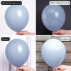 Picture of PartyWoo Retro Dusty Blue Balloons, 140 pcs Blue Balloons Different Sizes Pack of 18 Inch 12 Inch 10 Inch 5 Inch for Balloon Garland as Birthday Decorations, Party Decorations, Baby Shower Decorations