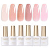Picture of GAOY Jelly Nude Pink Gel Nail Polish Set of 6 Transparent Colors Sheer Gel Polish Kit