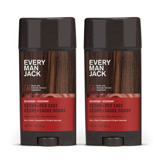 Picture of Every Man Jack Cedar + Red Sage Men’s Aluminum Free Deodorant - Stay Fresh with Natural Deodorant For all Skin Types - Odor Crushing, Long Lasting, with Naturally Derived Ingredients - 3oz