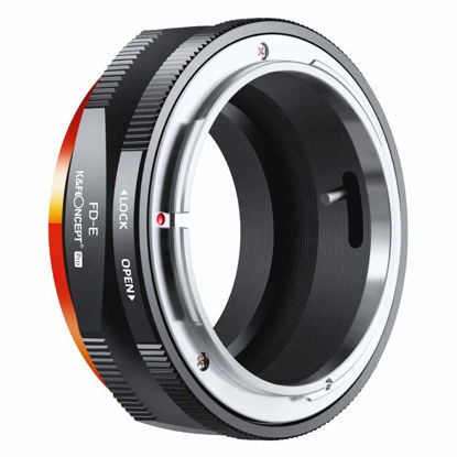 Picture of K&F Concept FD to E Mount Lens Mount Adapter Comaptible for Canon FD FL Mount Lens to E NEX Mount Mirrorless Cameras with Matting Varnish Design Comaptible for Sony A6000 A6400 A7II A5100 A7 A7RIII