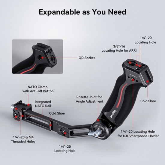 GetUSCart- SmallRig Adjustable Sling Handgrip Gimbal Sling Handle for ...