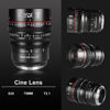 Picture of Meike 75mm T2.1 S35 Manual Focus Wide Angle Prime Cinema Lens for Canon EF Mount and Cine Camcorder EOS C100 Mark II, EOS C200, EOS 300 Mark II, EOS C300 Mark III, Zcam E2-S6 6K