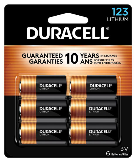 GetUSCart- Duracell CR123A 3V Lithium Battery, 6 Count Pack, 123 3