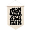 Picture of Mom I am a Rich Man, Banner Wall Hanging, Feminist Banner, Girl Boss Inspirational Gift for Girls, 70s Wall Hanging, Trendy Wall Art, Girly Wall Art