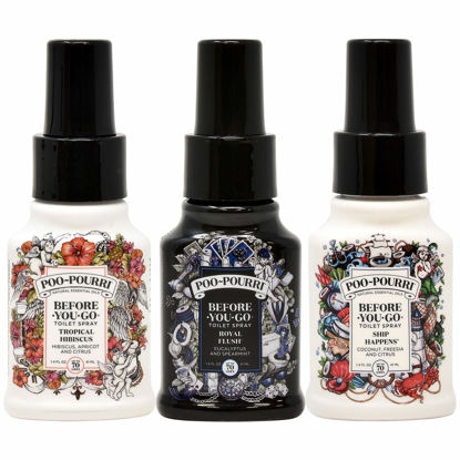 Picture of Poo-Pourri Ship Happens, Tropical Hibiscus, Royal Flush, 1.4 Ounce Set