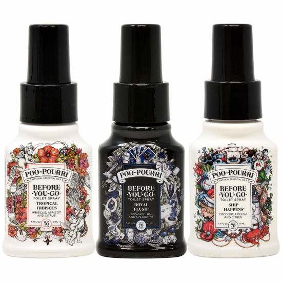 Picture of Poo-Pourri Ship Happens, Tropical Hibiscus, Royal Flush, 1.4 Ounce Set