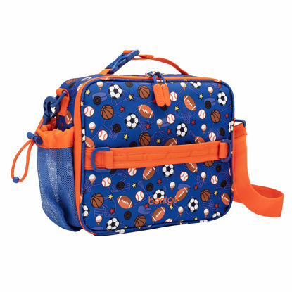 Picture of Bentgo® Kids Lunch Bag - Durable, Double Insulated, Water-Resistant Fabric, Interior & Exterior Zippered Pockets, Water Bottle Holder - Ideal for Children 3+ (Sports)