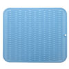 Picture of MicoYang Silicone Dish Drying Mat for Multiple Usage,Easy clean,Eco-friendly,Heat-resistant Silicone Mat for Kitchen Counter or Sink,Refrigerator or Drawer Liner Light Blue XXL 24 inches x 18 inches