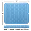 Picture of MicoYang Silicone Dish Drying Mat for Multiple Usage,Easy clean,Eco-friendly,Heat-resistant Silicone Mat for Kitchen Counter or Sink,Refrigerator or Drawer Liner Light Blue XXL 24 inches x 18 inches