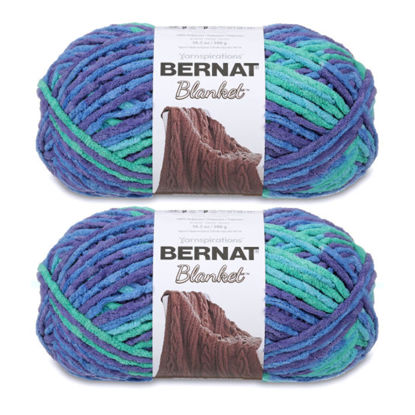 Picture of Bernat Blanket Ocean Shades Yarn - 2 Pack of 300g/10.5oz - Polyester - 6 Super Bulky - 220 Yards - Knitting/Crochet