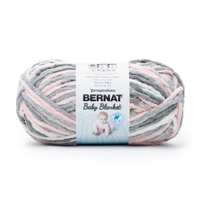 Picture of Bernat Baby Blanket 300g Baby Grays Yarn - 1 Pack of 300g/10.5oz - Polyester - 7 Super Bulky - Knitting/Crochet