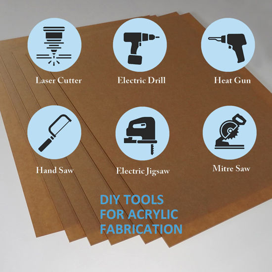 12pk Clear Acrylic Plexiglass Sheets - 1/16" Thick - 12" X 12" - Sibe-R Plastics