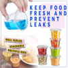 Picture of [240 Sets - 5.5 oz ] Portion Cups With Lids, Small Plastic Containers with Lids, Airtight and Stackable Souffle Cups, Salad Dressing Container, Sauce Cups, Condiment Cups for Lunch, Party, Trips