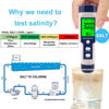 Picture of Pool Salt Tester & PH Meter, Hofun Digital Salinity Meter and PH Tester for Pool Saltwater and Drinking Water, 5 in 1 Salinity PH Temp EC and TDS Meter Swimming Pool Hot Tub Spas, High Accuracy