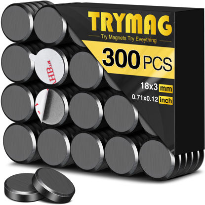 TRYMAG Refrigerator Magnets, 100 PCS Small Magnets Tiny Round Disc Magnets,  Premium Brushed Nickel Office Magnets for Crafts, DIY, Whiteboard and