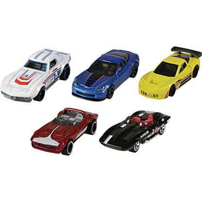 Picture of Hot Wheels 5-Car Pack of 1:64 Scale Vehicles, Gift for Collectors & Kids Ages 3 Years Old & Up