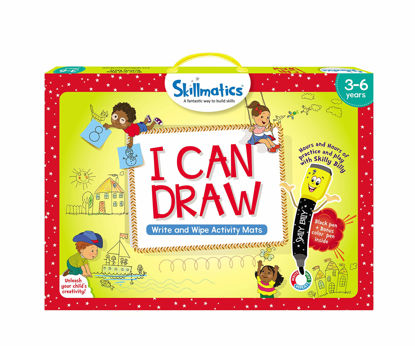 Picture of Skillmatics Educational Game - I Can Draw, Reusable Activity Mats with 2 Dry Erase Markers, Gifts for Ages 3 to 6