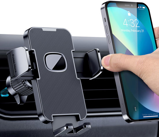 Picture of CINDRO Car Vent Phone Mount for Car [Military-Grade Hook Clip] Phone Stand for Car [Thick Cases Friendly] Air Vent Clip Cell Phone Holder for Smartphone, iPhone, Automobile Cradles Universal