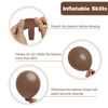 Picture of RUBFAC 129pcs Brown Balloons Different Sizes 18 12 10 5 Inches for Garland Arch, Premium Brown Latex Balloons for Birthday Party Graduation Wedding Anniversary Baby Shower Party Decoration