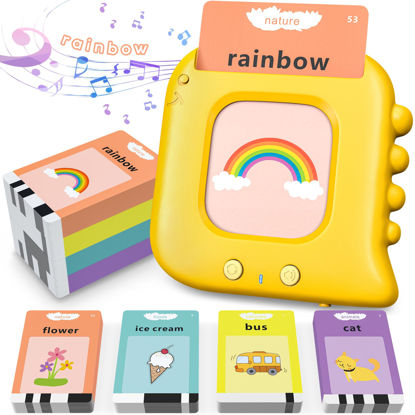 Picture of Talking Flash Cards,Kids Toddler Flash Cards with 224 Sight Words,Montessori Toys,Autism Sensory Toys,Speech Therapy Toys,Learning Educational Toys Gifts for Age 1 2 3 4 5 Years Old Boys and Girls