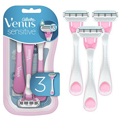 Picture of Gillette Venus Sensitive Women's Disposable Razors - Single Package of 3 Razors (Packaging May Vary)