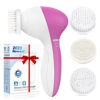 Picture of Facial Cleansing Brush Face Scrubber: COSLUS 3in1 JBK-D Electric Exfoliating Spin Cleanser Device Waterproof Deep Cleaning Exfoliation Rotating Spa Machine - Electronic Acne Skin Wash Spinning System