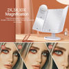 Picture of Makeup Mirror Vanity Mirror with Lights, 2X 3X 10X Magnification, Lighted Makeup Mirror, Touch Control, Trifold Makeup Mirror, Dual Power Supply, Portable LED Makeup Mirror, Women Gift (White+10X)