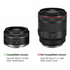 Picture of Lens Hood for Canon RF 50mm F1.8 STM on EOS R6 R5 RP R Camera, Reversible Lens Shade Replace Canon ES-65B Lens Hood, Compatible with 43mm Filters and 43mm Lens Cap