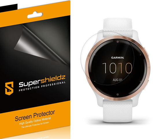 Picture of (3 Pack) Supershieldz Designed for Garmin Venu 2S Screen Protector, (Full Coverage) High Definition Clear Shield (TPU)