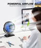 Picture of JZCreater Desk Fan, USB Fan Protable, 3 Speed Airflow, 360° Rotation Personal Fan, Table Desktop Cooling Fan, Quiet Mini Desk Fan, USB Powered, Mini Small Fan for Home Office Bedroom Car Travel, Black