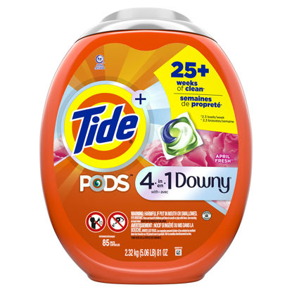 Picture of Tide PODS with Downy, Liquid Laundry Detergent Pacs, April Fresh, 85 count