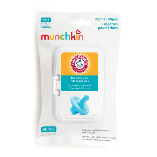 Picture of Munchkin® Arm & Hammer Pacifier Wipes - Safely Cleans Baby and Toddler Essentials, 1 Pack, 36 Wipes