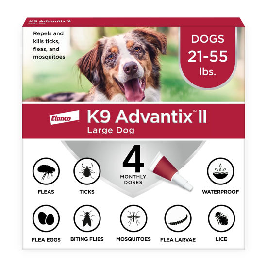 Picture of K9 Advantix II Large Dog Vet-Recommended Flea, Tick & Mosquito Treatment & Prevention | Dogs 21 - 55 lbs. | 4-Mo Supply
